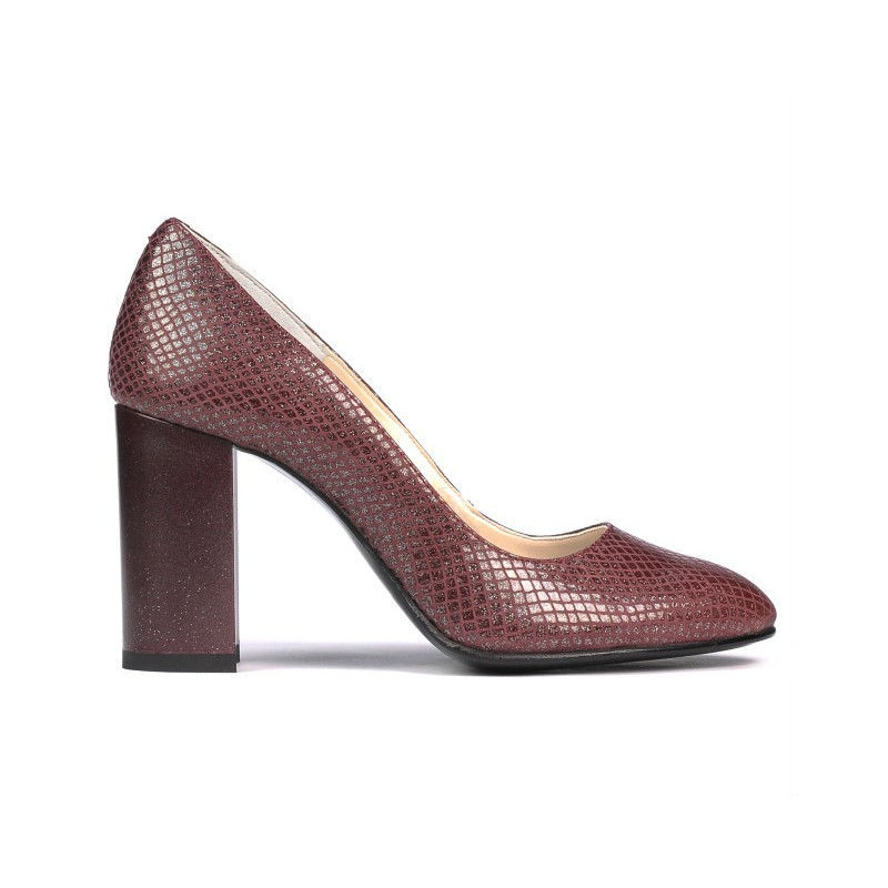 Pantofi eleganti dama 1269 piton bordo