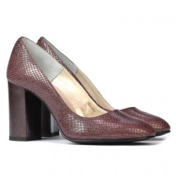 Pantofi eleganti dama 1269 piton bordo