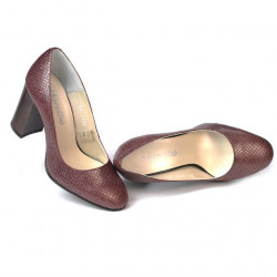 Pantofi eleganti dama 1269 piton bordo