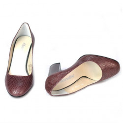 Pantofi eleganti dama 1269 piton bordo