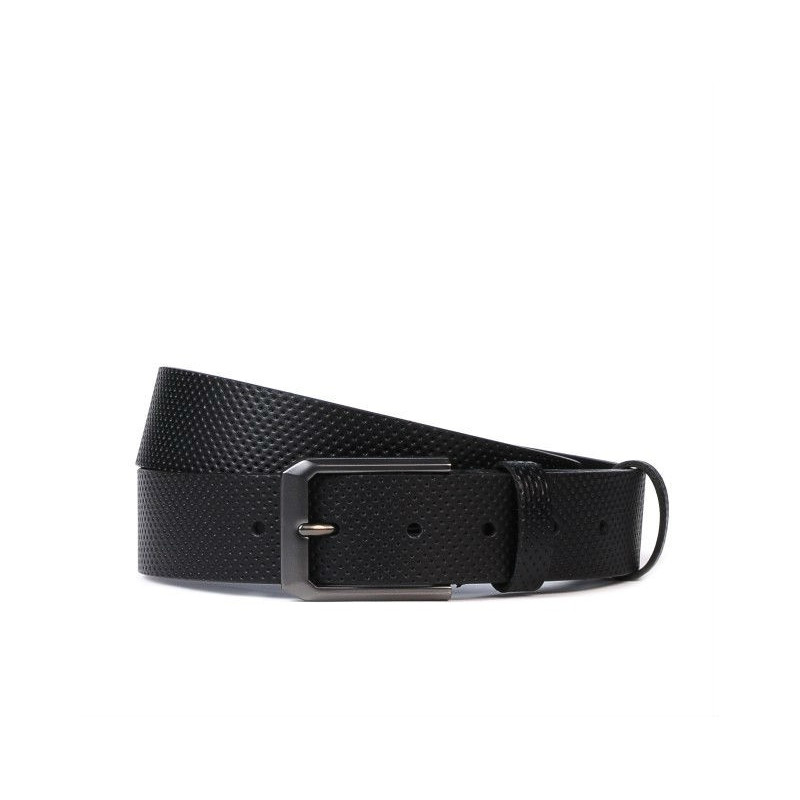 Curea barbati 15bp negru perforat