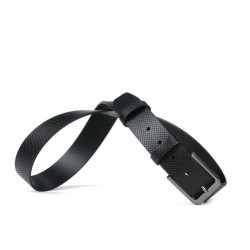 Curea barbati 15bp negru perforat