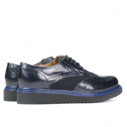 Pantofi casual dama 663-1 lac indigo combinat