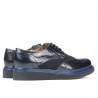 Pantofi casual dama 663-1 lac indigo combinat