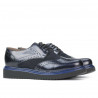 Pantofi casual dama 663-1 lac indigo combinat