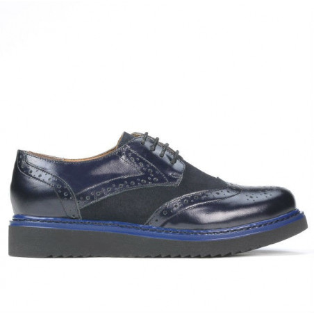 Pantofi casual dama 663-1 lac indigo combinat