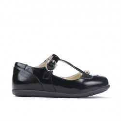 Pantofi copii mici 63c lac negru combinat
