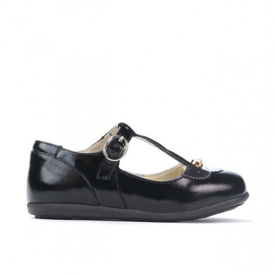 Pantofi copii mici 63c lac negru combinat Pantofi copii mici 63c lac negru combinat