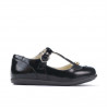 Pantofi copii mici 63c lac negru combinat