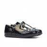 Pantofi copii mici 63c lac negru combinat