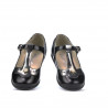 Pantofi copii mici 63c lac negru combinat