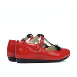 Pantofi copii mici 63c lac rosu combinat