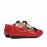 Pantofi copii mici 63c lac rosu combinat