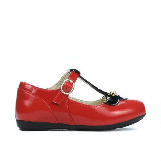 Pantofi copii mici 63c lac rosu combinat Pantofi copii mici 63c lac rosu combinat