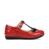 Pantofi copii mici 63c lac rosu combinat