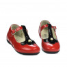 Pantofi copii mici 63c lac rosu combinat