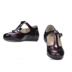 Pantofi copii mici 63c lac bordo