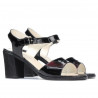 Sandale dama 5042 lac negru+bordo