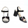Sandale dama 5042 lac negru+bordo