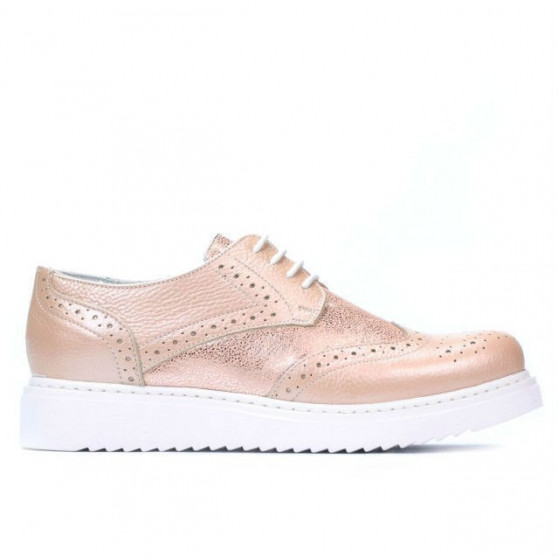 Pantofi casual dama 663-2 pudra sidef combinat Pantofi casual dama 663-2 pudra sidef combinat