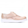 Pantofi casual dama 663-2 pudra sidef combinat