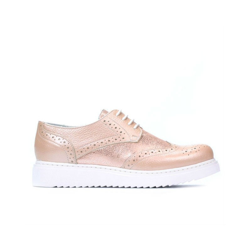 Pantofi casual dama 663-2 pudra sidef combinat