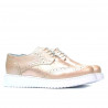Pantofi casual dama 663-2 pudra sidef combinat