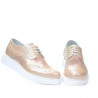 Pantofi casual dama 663-2 pudra sidef combinat