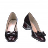 Pantofi eleganti dama 1270 lac bordo satinat