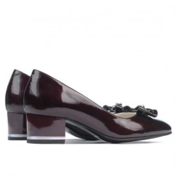 Pantofi eleganti dama 1270 lac bordo satinat