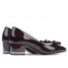 Pantofi eleganti dama 1270 lac bordo satinat