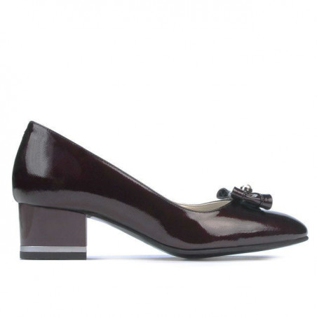 Pantofi eleganti dama 1270 lac bordo satinat