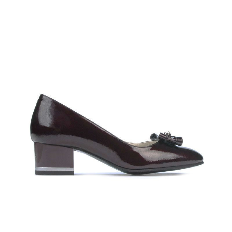 Pantofi eleganti dama 1270 lac bordo satinat