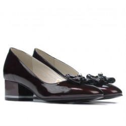 Pantofi eleganti dama 1270 lac bordo satinat