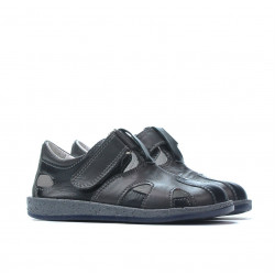 Pantofi copii mici 07-1c indigo+gri