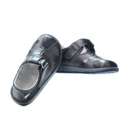Pantofi copii mici 07-1c indigo+gri