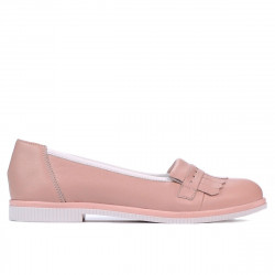 Pantofi casual dama 699 pudra combinat