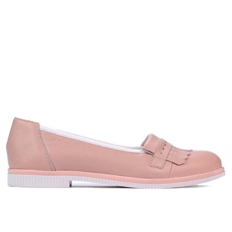 Pantofi casual dama 699 pudra combinat