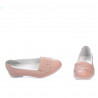 Pantofi casual dama 699 pudra combinat