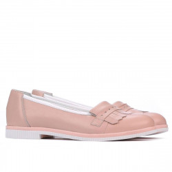 Pantofi casual dama 699 pudra combinat