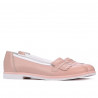 Pantofi casual dama 699 pudra combinat