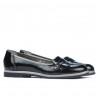 Pantofi casual dama 699 lac negru combinat