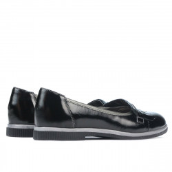 Pantofi casual dama 699 lac negru combinat