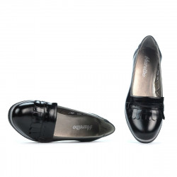 Pantofi casual dama 699 lac negru combinat