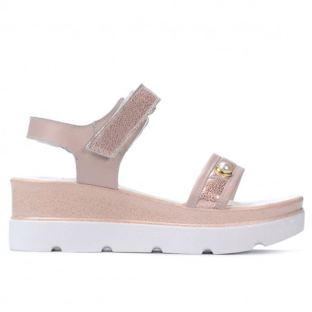 Női szandál 5051 gyöngyház púder kombináció