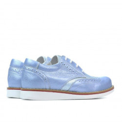 Pantofi copii 154 bleu sidef combinat