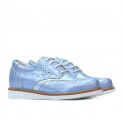 Pantofi copii 154 bleu sidef combinat