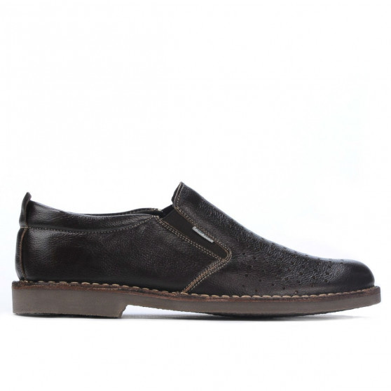 Pantofi casual barbati 7200p cafe perforat Pantofi casual barbati 7200p cafe perforat
