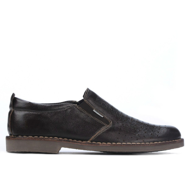 Pantofi casual barbati 7200p cafe perforat