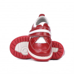 Pantofi copii mici 64c rosu+alb